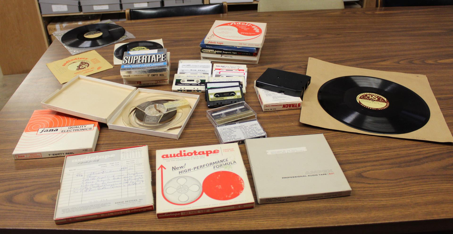 The Roy Brown audio collection that was digitized by Richard L. Hess Tape Restoration Resources thanks to funding from the Brandon Area Community Foundation in 2021. 